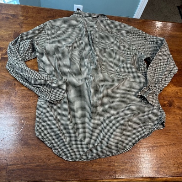 Ralph Lauren brown cream 100% cotton classic fit button down size XL - Picture 7 of 9